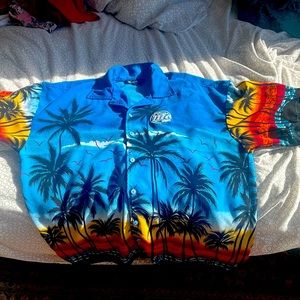Miller Lite Hawaiian Button Up